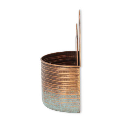 Cheungs Kyani Copper Planter Handmade 2-pc. Wall Mount Wall Basket