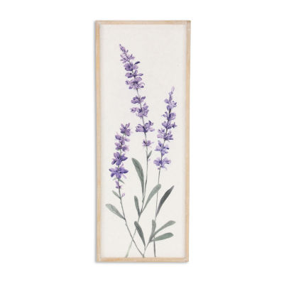 Lyulia Lavender Bouquet Left Wood Wall Art