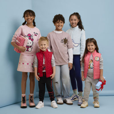 Little & Big Kid Girls Mock Neck Long Sleeve Cinnamoroll Quarter-Zip Pullover