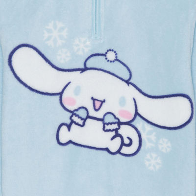 Little & Big Kid Girls Mock Neck Long Sleeve Cinnamoroll Quarter-Zip Pullover