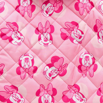 Disney Collection Little & Big Kid Girls Minnie Mouse Hooded Midweight Quilted Jacket