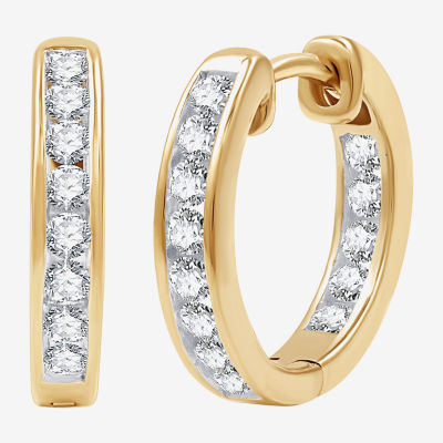 (G, Si1-Si2) Womens 1 CT. T.W. Lab Grown White Diamond 14K Gold Over Silver Sterling Silver 3 Pair Earring Set