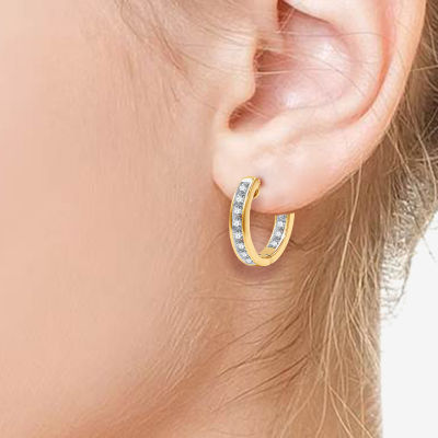 (G, Si1-Si2) Womens 1 CT. T.W. Lab Grown White Diamond 14K Gold Over Silver Sterling Silver 3 Pair Earring Set