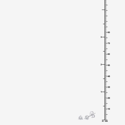 (G, Si1-Si2) Womens 1 CT. T.W. Lab Grown White Diamond 14K Gold Over Silver Sterling Silver 3 Pair Earring Set