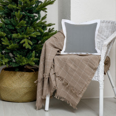 LR Home Neela Bordered Square Throw Pillow