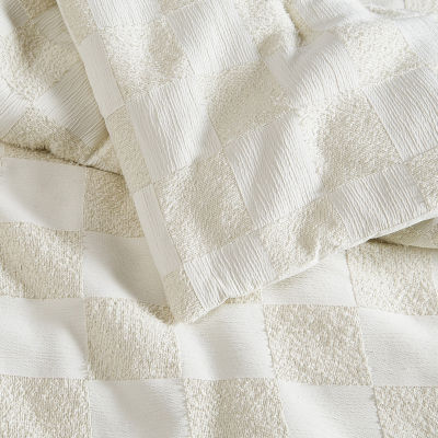 Truly Soft Textured Checkered 2-pc. Duvet Cover Set