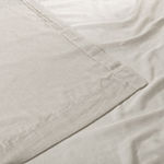 Exclusive Fabrics & Furnishing Faux Linen Sheer Rod Pocket Single Curtain Panel