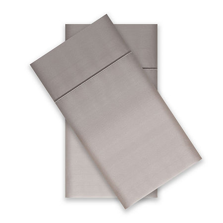 Wrinkle Guard 400TC Cotton 2-Pack Pillowcase, One Size, Gray