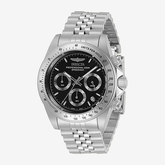 Invicta Mens Silver Tone Stainless Steel Bracelet Watch 30989