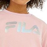 FILA Big Girls Crew Neck Long Sleeve Fleece Sweatshirt