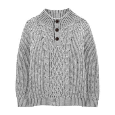 Oshkosh Toddler Boys High Neck Long Sleeve Pullover Sweater