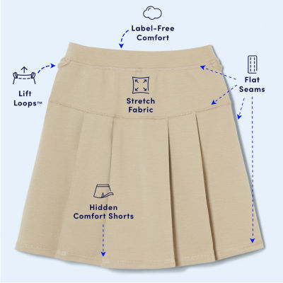 French Toast Little & Big Kid Girls Adaptive High Rise Scooter Skirt