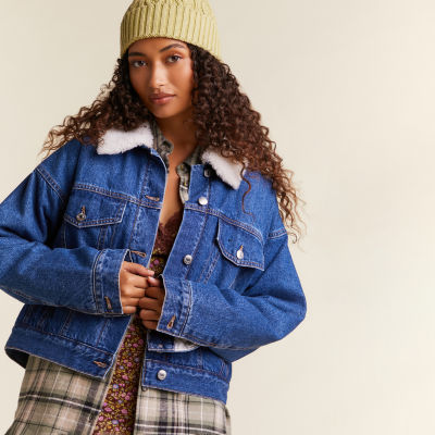 Sherpa jean jacket forever 21 sale