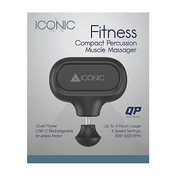 Iconic Mini Percussion Muscle Massager | Black | One Size | Spa + Relaxation Massagers | Easy Care