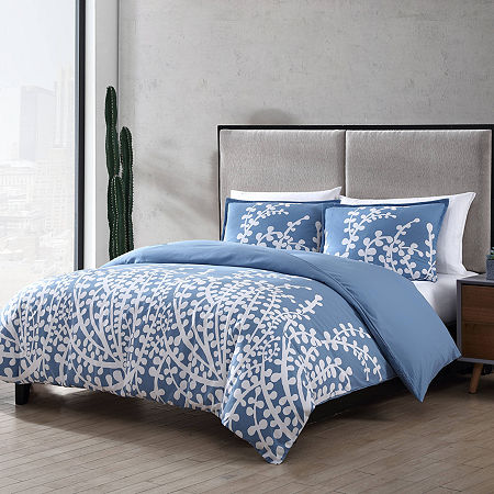 City Scene Branches 3-pc. Midweight Comforter Set, One Size, Blue