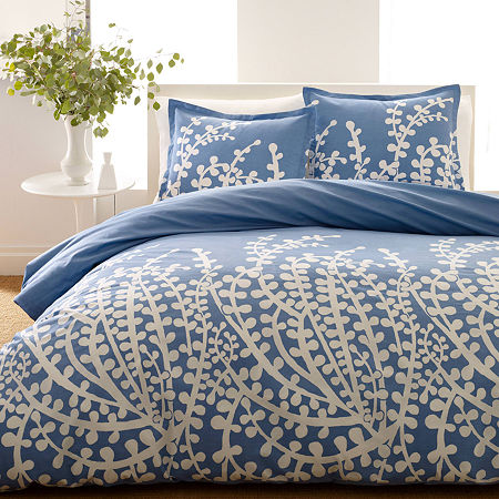 City Scene Branches 3-pc. Midweight Comforter Set, One Size, Blue