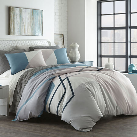 City Scene Thornton Duvet Cover Set, One Size, Blue