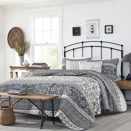 Stone Cottage Abby Quilt Set, One Size, Gray