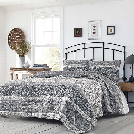 Stone Cottage Abby Quilt Set, One Size, Gray