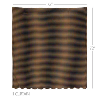 Vhc Brands Black Check Shower Curtain
