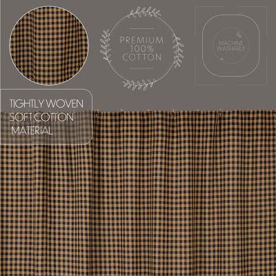 Vhc Brands Black Check Shower Curtain