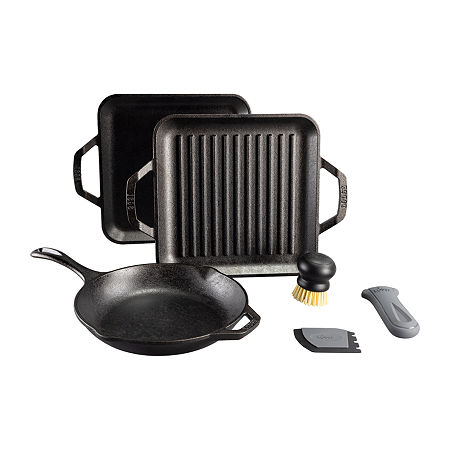 Lodge Cookware Chef Collection Gourmet 6-pc. Cast Iron Cookware Set, One Size, Black