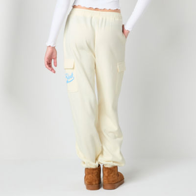 New York Cargo Jogger Pant Womens Jogger Pant Juniors, Color Cream