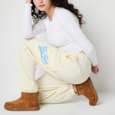 New York Cargo Jogger Pant Womens Jogger Pant Juniors, Color Cream