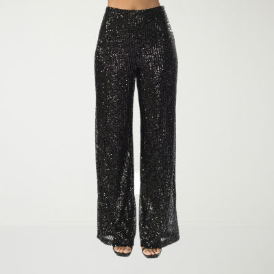 Premier Amour Sequin Womens Wide Leg Pull-On Pant