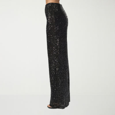 Premier Amour Sequin Womens Wide Leg Pull-On Pant