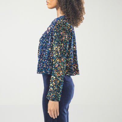 Premier Amour Sequin Lightweight Cropped Jacket