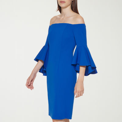 Marc New York Womens 3/4 Sleeve Sheath Dress