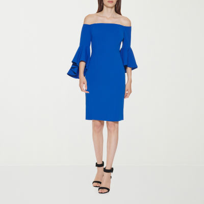 Marc New York Womens 3/4 Sleeve Sheath Dress