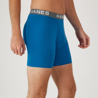 Hanes Ultimate Comfort Flex Fit Ultra Soft Mens 4 Pack Boxer Briefs Ufbbb4