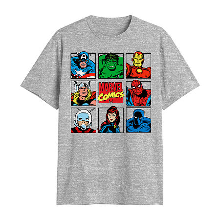 Mens Short Sleeve Marvel Graphic T-Shirt, X-large, Gray