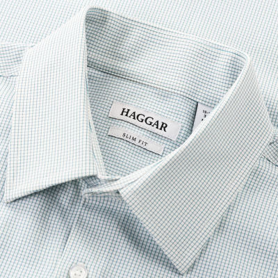 Haggar Plus Tall Mens Slim Fit Long Sleeve Dress Shirt