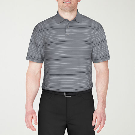 PGA TOUR Yes Mens Short Sleeve Polo Shirt, Medium, Gray