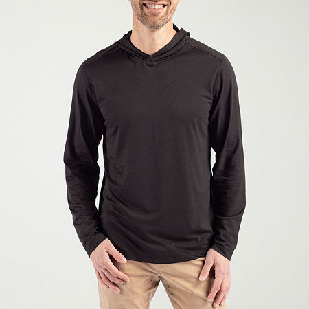 CUTTER & BUCK Mens Long Sleeve Hoodie, X-large, Black