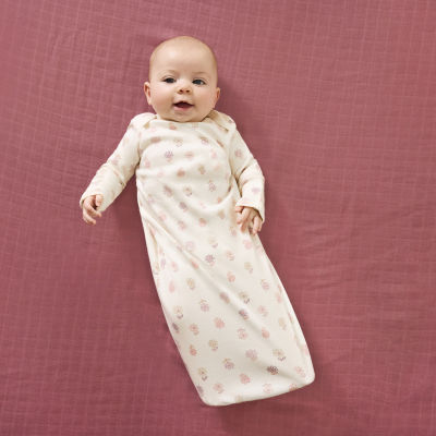 Huggies Baby Girls Rib Crew Neck Long Sleeve 2-pc. Nightgown