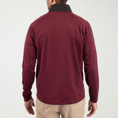 CUTTER & BUCK Mens Mock Neck Long Sleeve Quarter-Zip Pullover