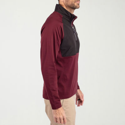 CUTTER & BUCK Mens Mock Neck Long Sleeve Quarter-Zip Pullover