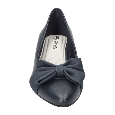 Easy Street Womens Pointed Closed Toe Block Heel Pumps
