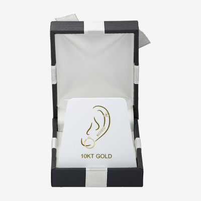 Gold Addiction Womens Cubic Zirconia 10K Gold 3 Pair Earring Set