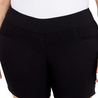 Hearts Of Palm Womens Mid Rise Plus Pull-On Short