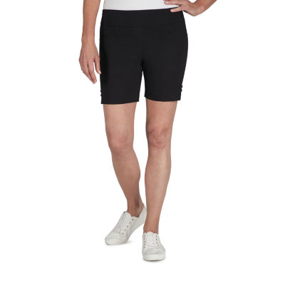 Hearts Of Palm Womens Mid Rise Petite Pull-On Short