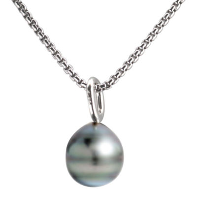 Black Tahitian Pearl Drop Pendant Necklace - JCPenney