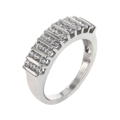 DiamonArt® Cubic Zirconia Sterling Silver Band