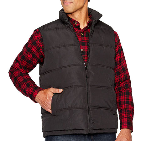 Smiths Workwear Double Insulated Channel Mens Puffer Vest, X-large, Black