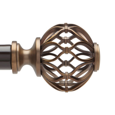 Liz Claiborne® Cage Ball 1" Adjustable Curtain Rod, Color Warm Bronze Finish JCPenney