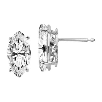 True Light 4 CT. T.W. Lab Created White Moissanite 14K Gold 10mm Stud Earrings